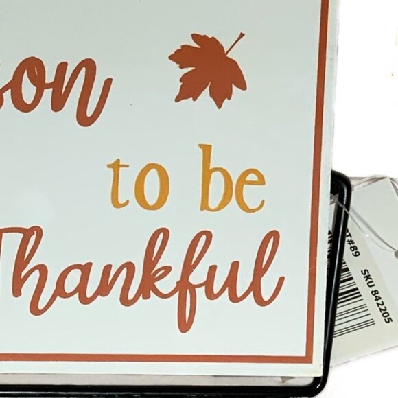 Autumn Rotating 2 Sided Sign Freestanding Table Counter Decoration Metal Stand - Picture 9 of 10